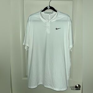 Nike Dri Fit Classic White Golf Polo Shirt